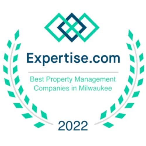 Expertise.com Best Property Management Companies in Milwaukee 2022 award badge